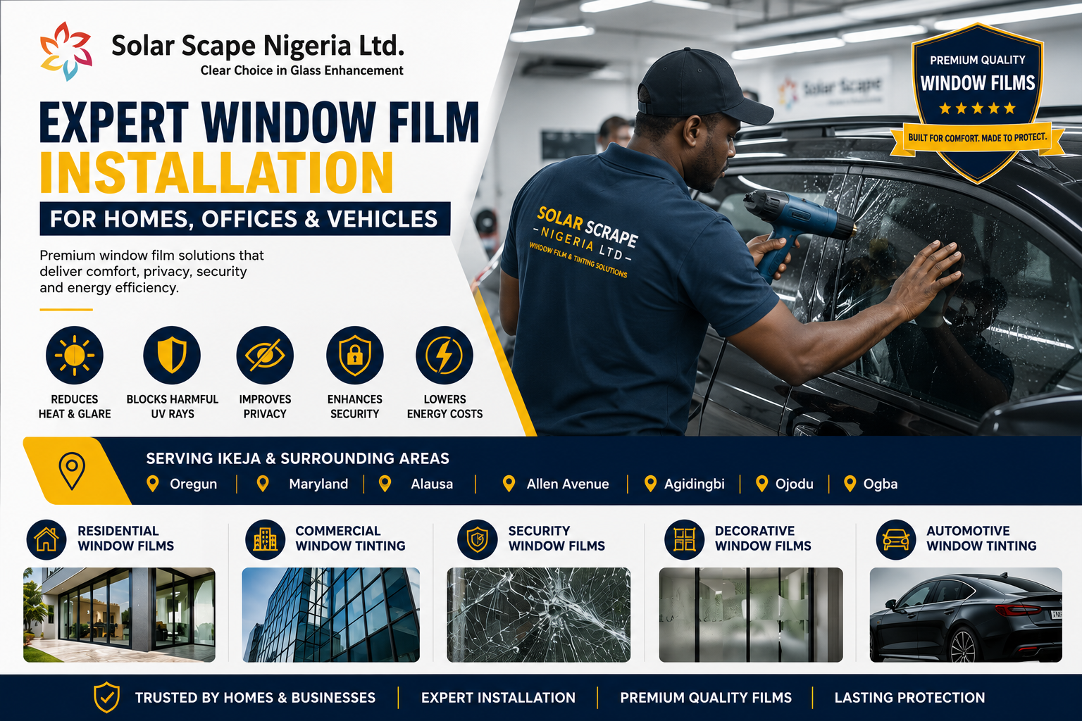 Expert Window Film Installation Lagos